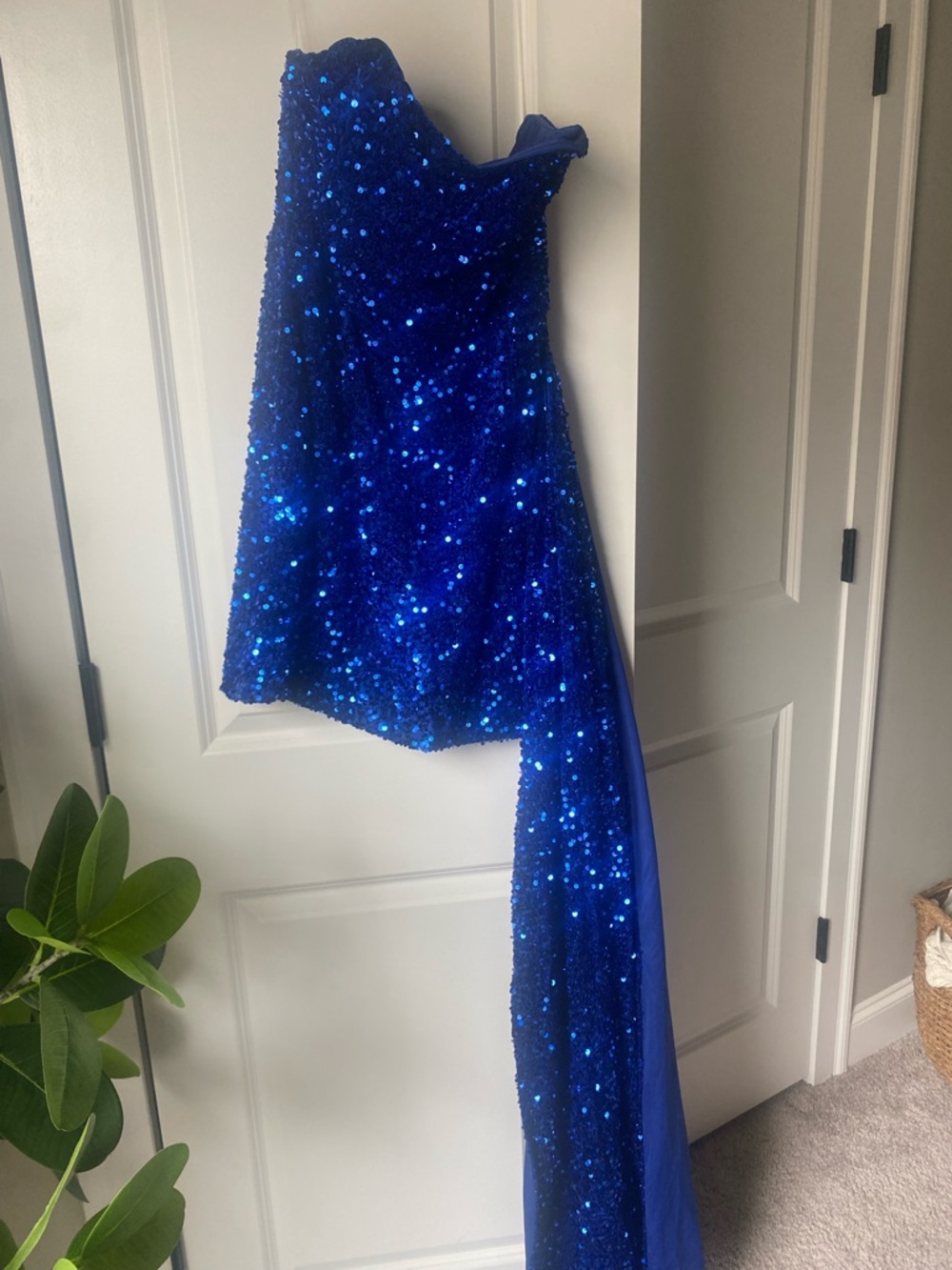 Nasty Gal Electric Blue Sequin Dress